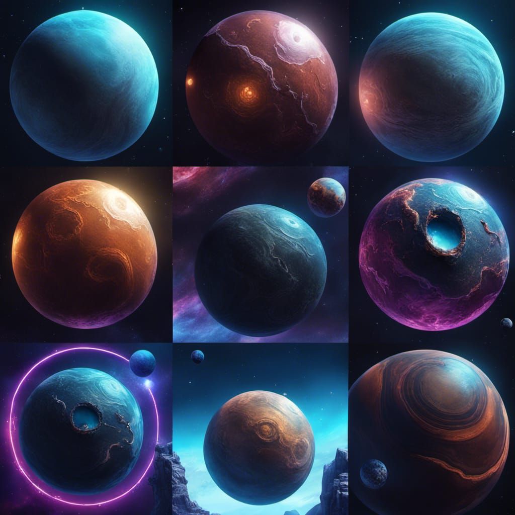 digital crypto pixal planets collection  one and only