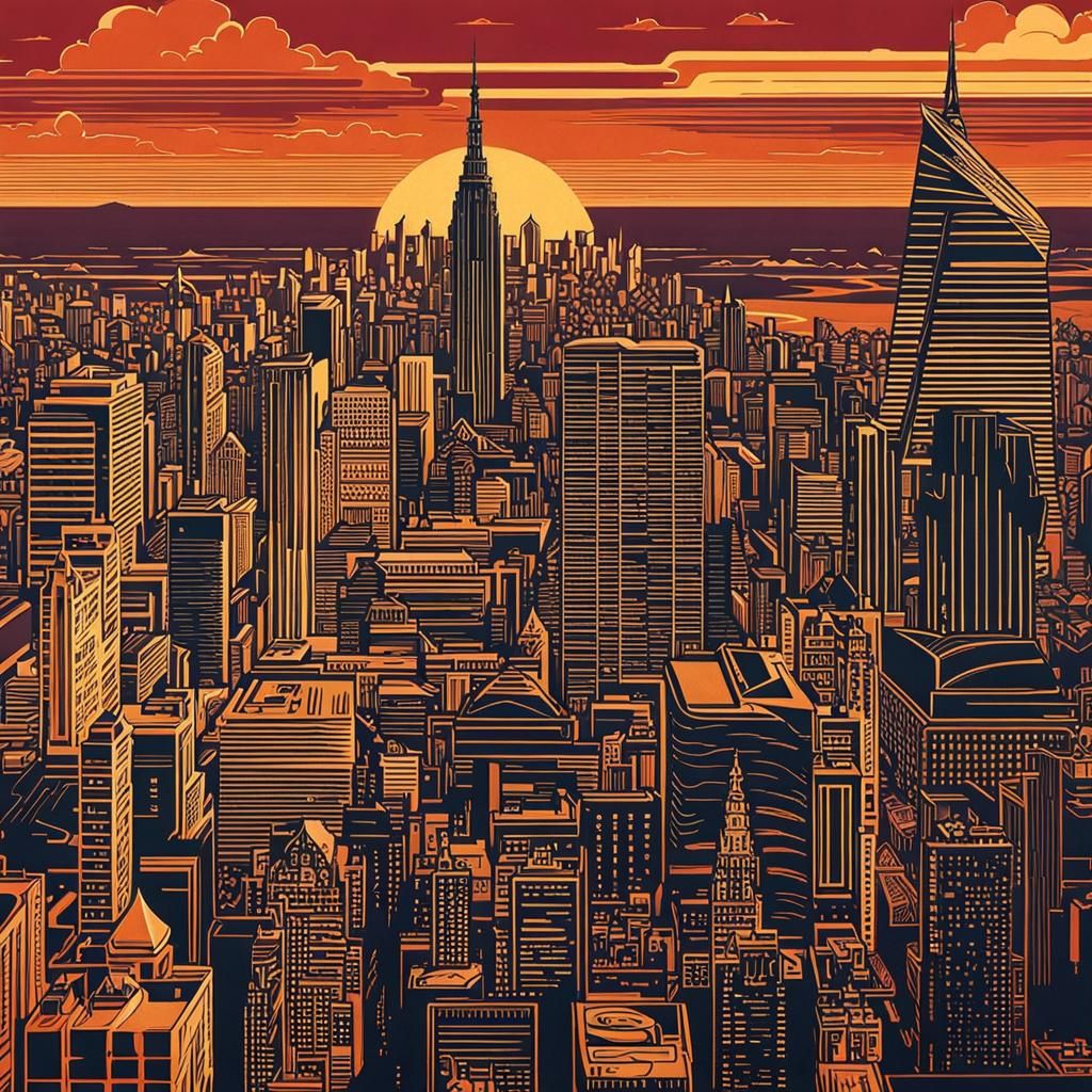 Happy Pioneers in Communist Metropolis of the Future