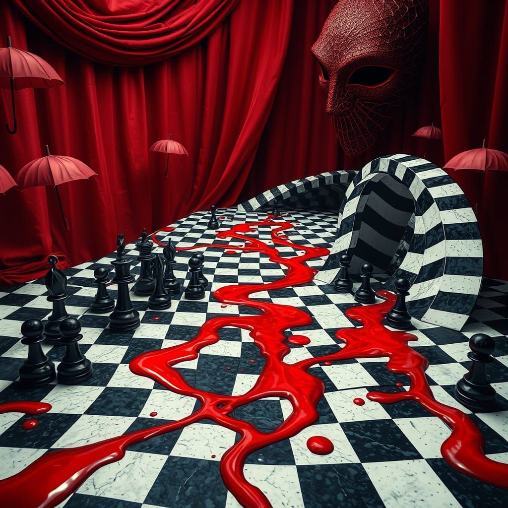 Crimson Chess on Endless Möbius Strip