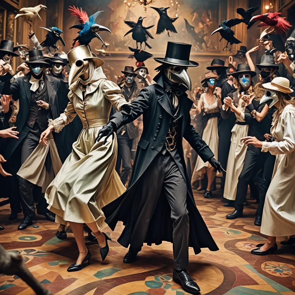 The Plague Doctor Dance: LaChapelle-Inspired Photo