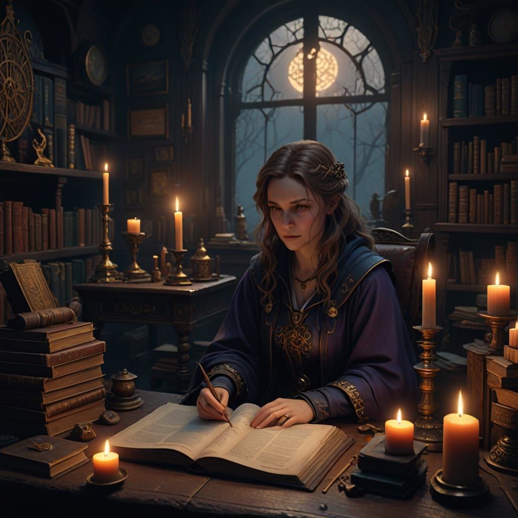 Ethereal Fey in Mystical Study