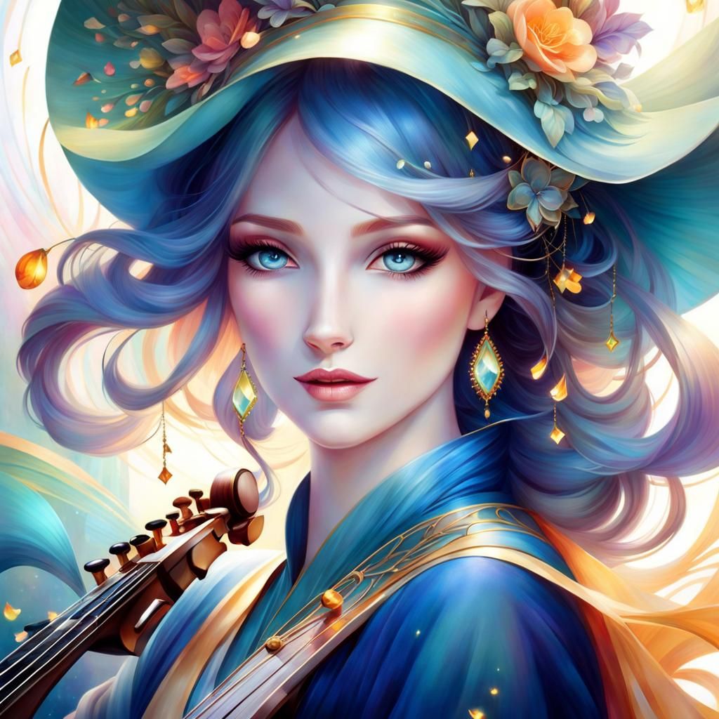 Romantic Dance: A Fairytale Oil Painting Illustration