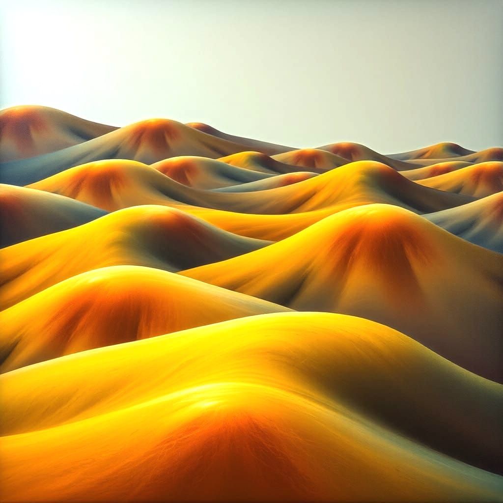 Surrealistic Velvet Landscape in Dali Style