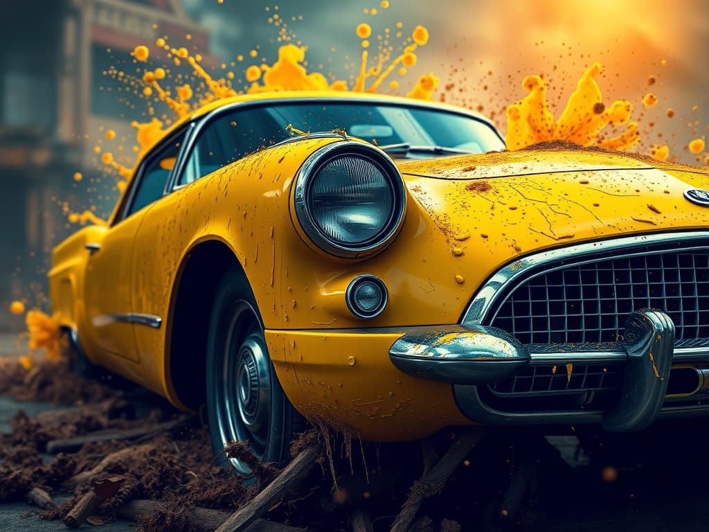 Futuristic Yellow Speedster