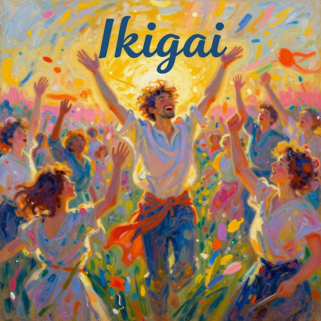 Finding Ikigai: A Vibrant Impressionist Scene of Purpose and...