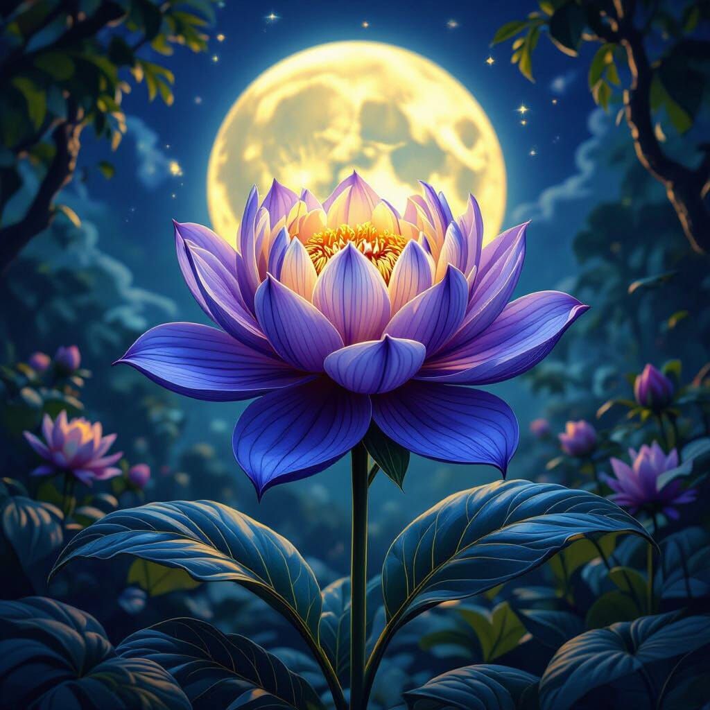 Rare Dreambloom Flower in Dark Fantasy Jungle