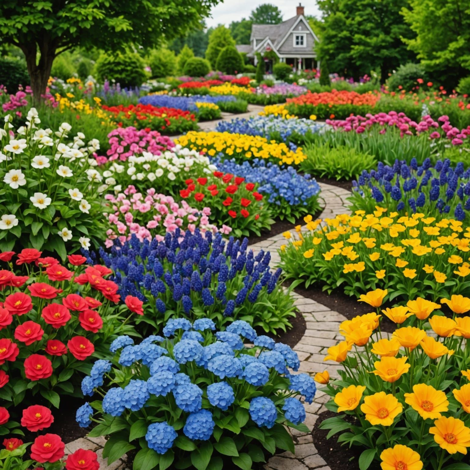 Stunning Floral Oasis in Vibrant Colors