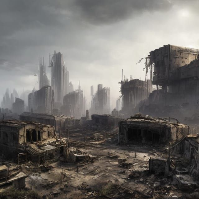 Post-Apocalyptic Wasteland Survivor: Matte Painting in Unrea...