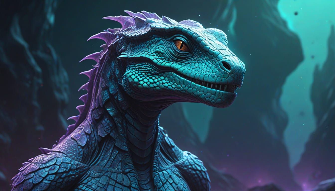 Interdimensional Reptilians in Sci-Fi Concept Art