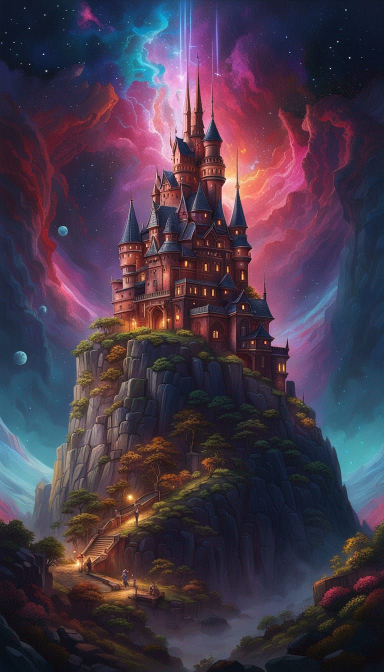 Spectacular Space Castle Among the Stars
