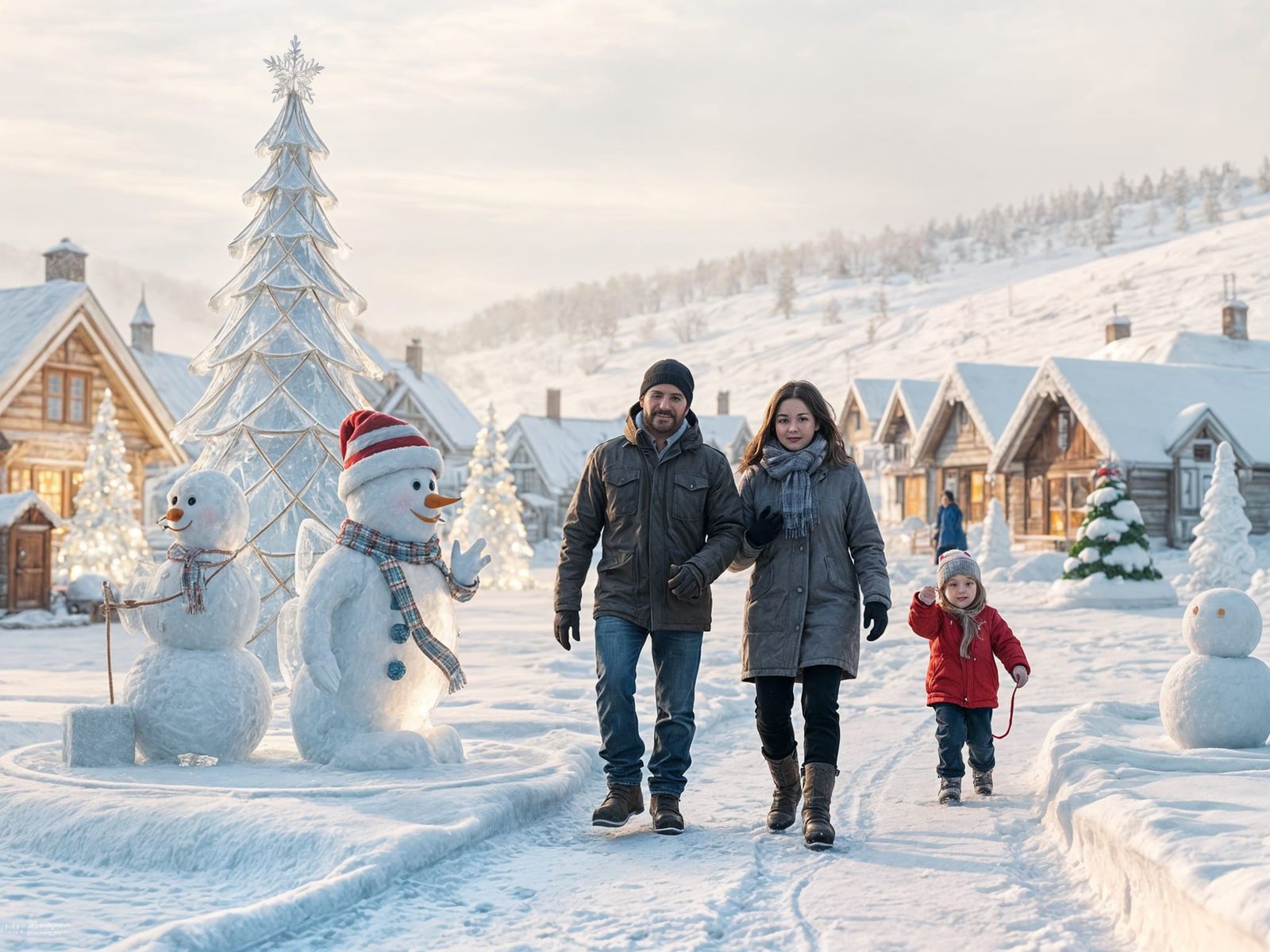 Winter Wonderland in Ice Sculpture Fantasy