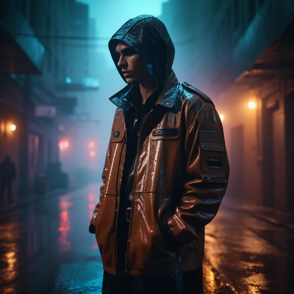 Cyberpunk Stolon Uniform in Walnut Leather