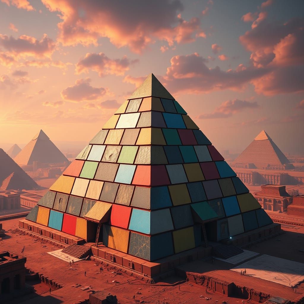 Cubic Pyramid in Giza's Majesty