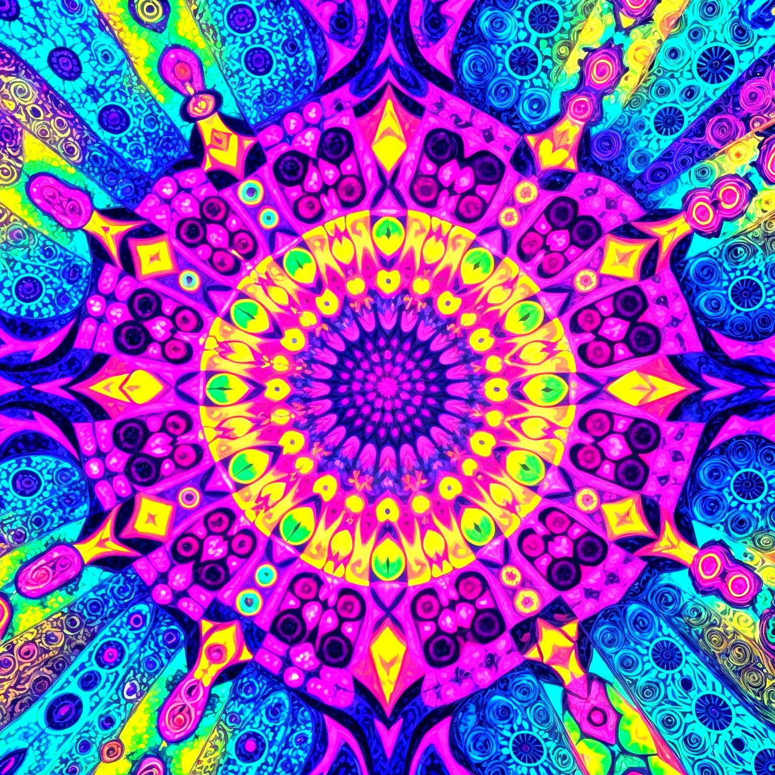 Psychedelic Patterns in Vibrant Color