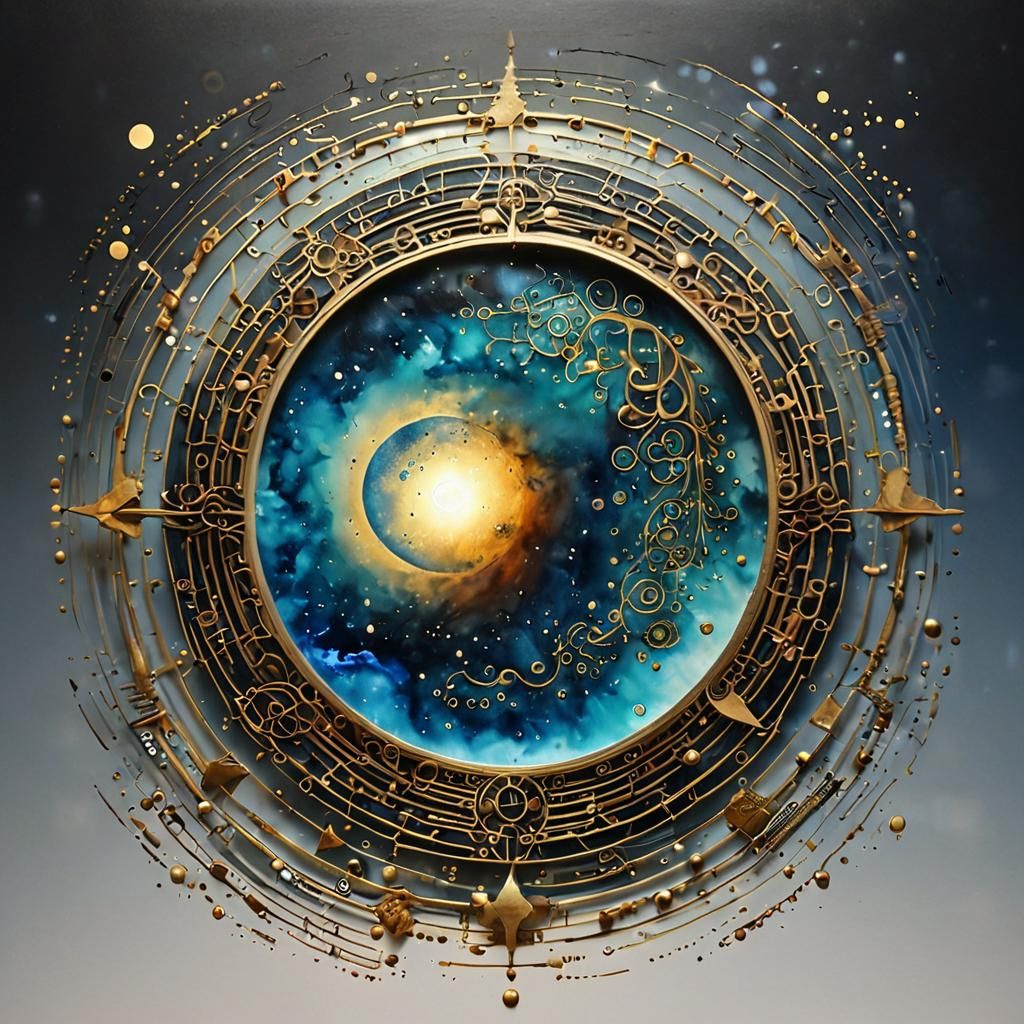 Abstract Binary Code Dream in Alcohol Ink