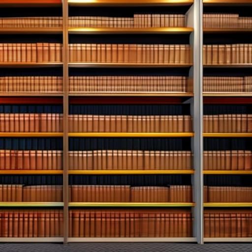 Detailed Bookshelf with Leather-Bound Books, 8K