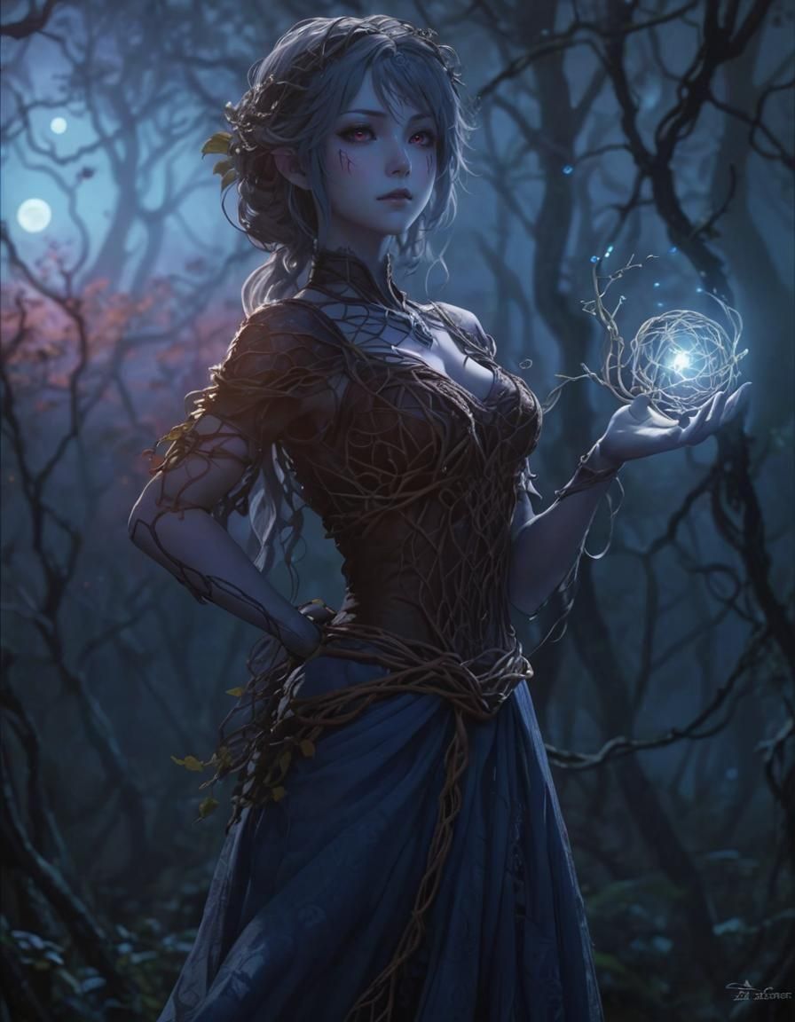 Detailed 3D Anime Art Inspired by WLOP