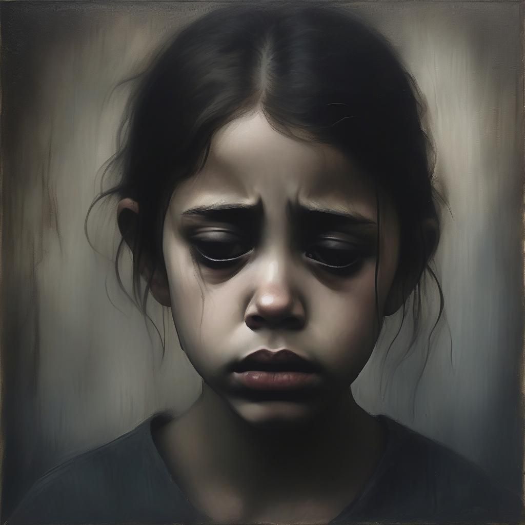 Evocative Portrait of Profound Sadness