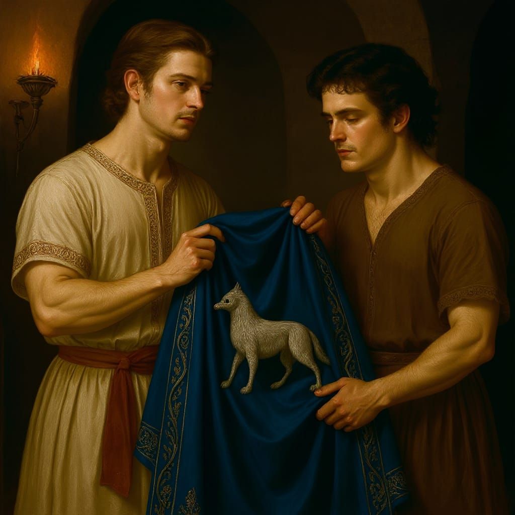 Baroque Biblical Scene: Gifting of a Luxurious Robe