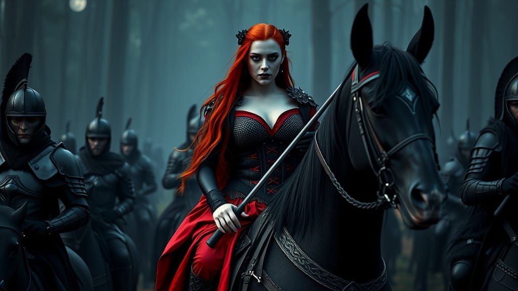 Gothic Vampire Queen Reigns in Dark Fantasy Realm
