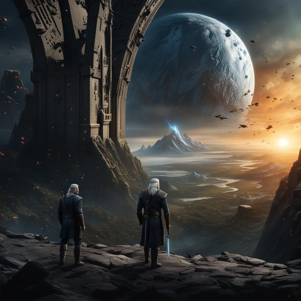 Epic Fantasy Scene with Deathstar in Isengard