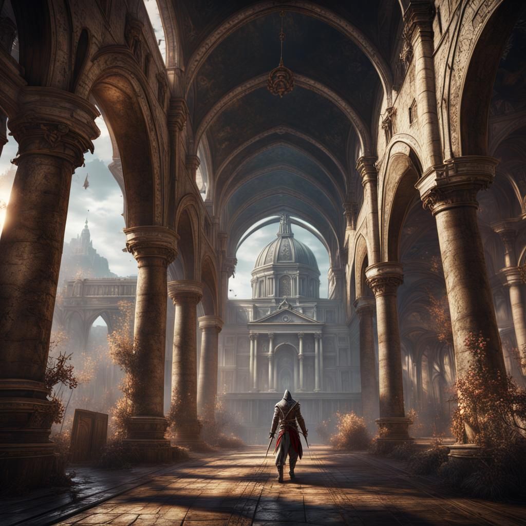 Detailed Assassin Creed Matte Painting in 8K