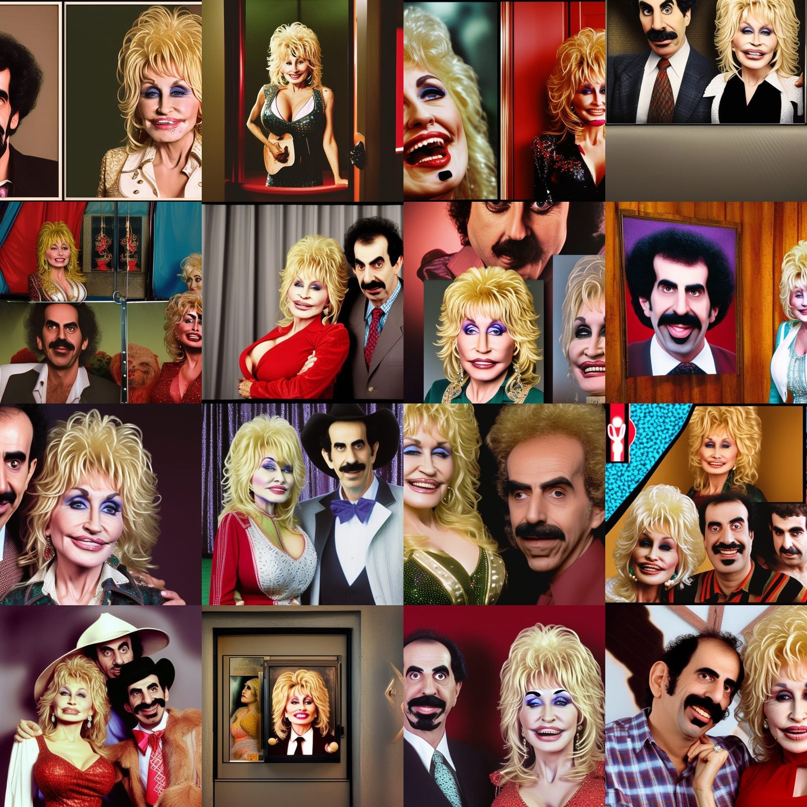 The entrance to Hell with Borat and dolly parton