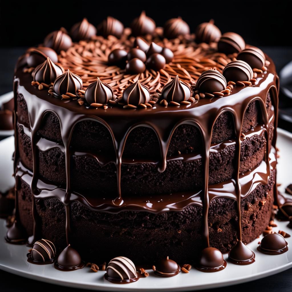 Hyperrealistic Chocolate Cake in 8k Resolution