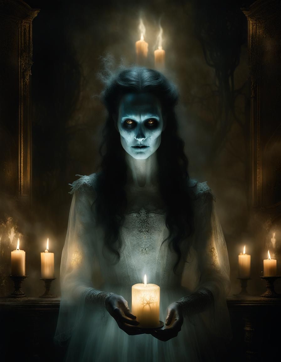 Ethereal Ghost Portrait in Dark Fantasy Style