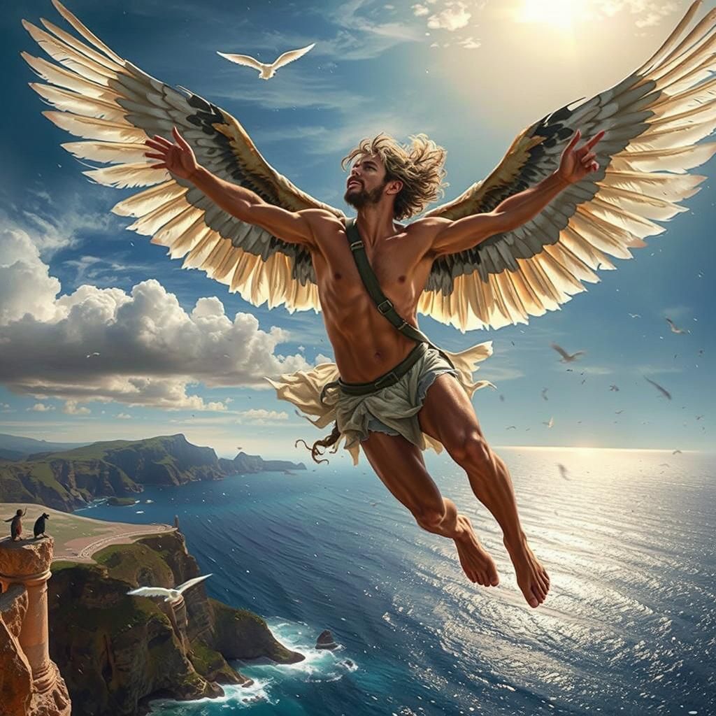 Icarus near the precipice.