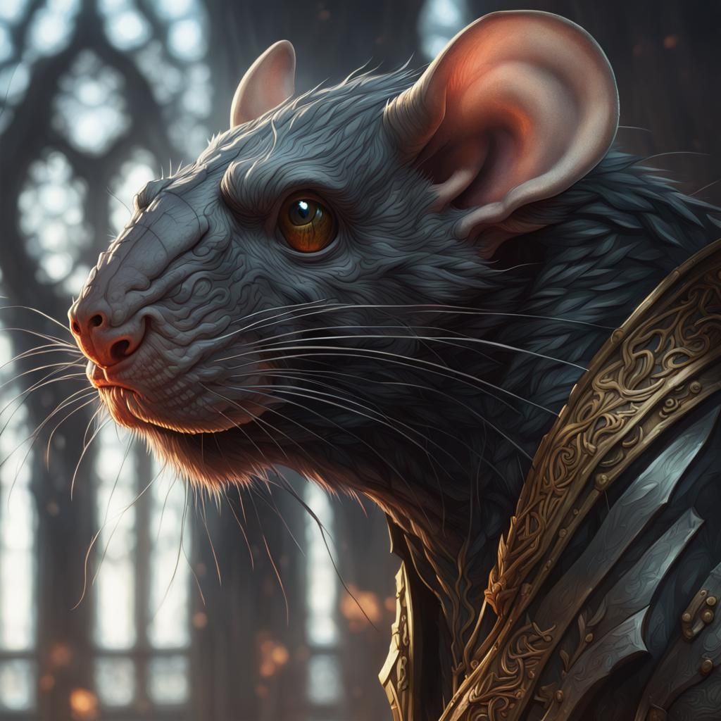 Rat Leader Portrait in Hyperdetailed Style