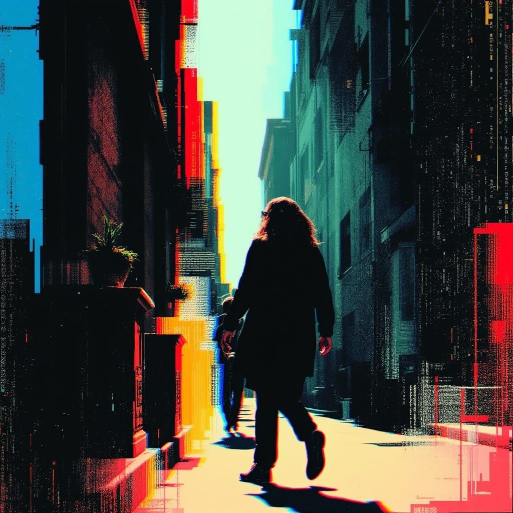 Glitch Art Fusion: Fragmented Typography and Distortion