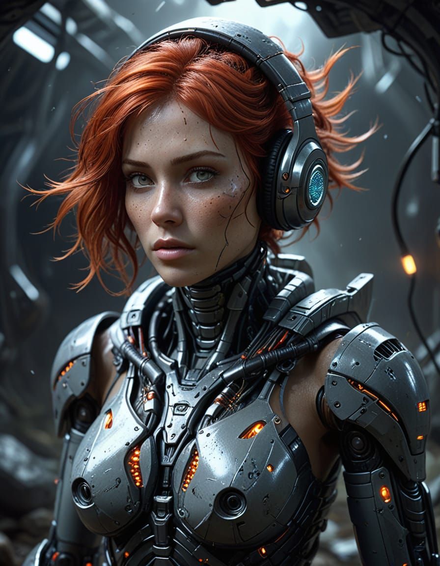 Woman Emerges From Robotic Chrysalis in Sci-Fi Setting