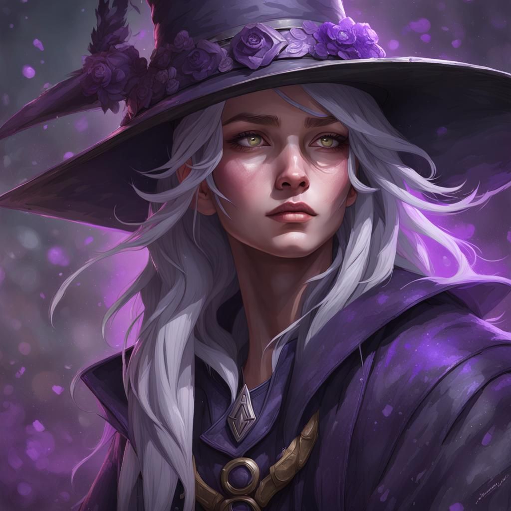 Mage Portrait in Art Nouveau Style