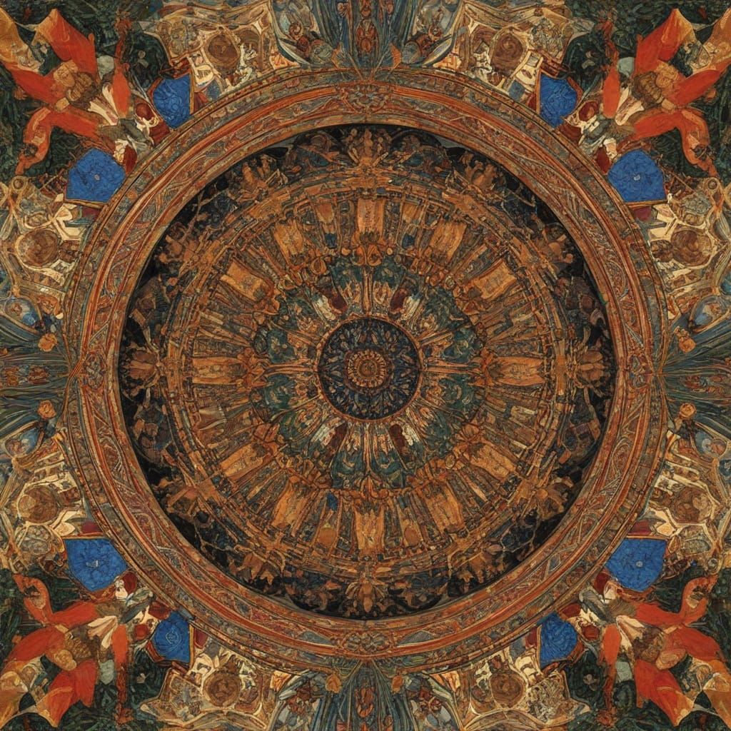 Angels and Devils in Kaleidoscope Art