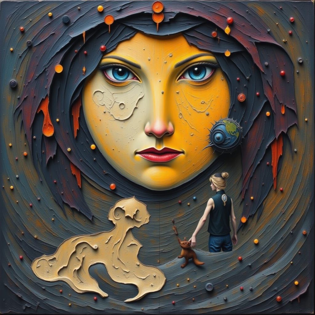 Abstract Landscape with Whimsical Surreal Style