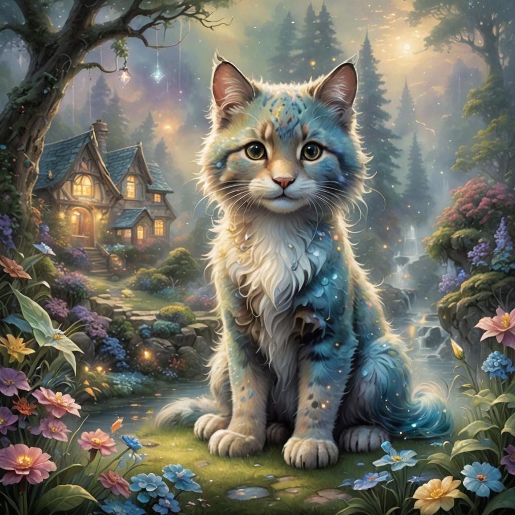Cute Magical Animal in Ethereal Fantasy Style