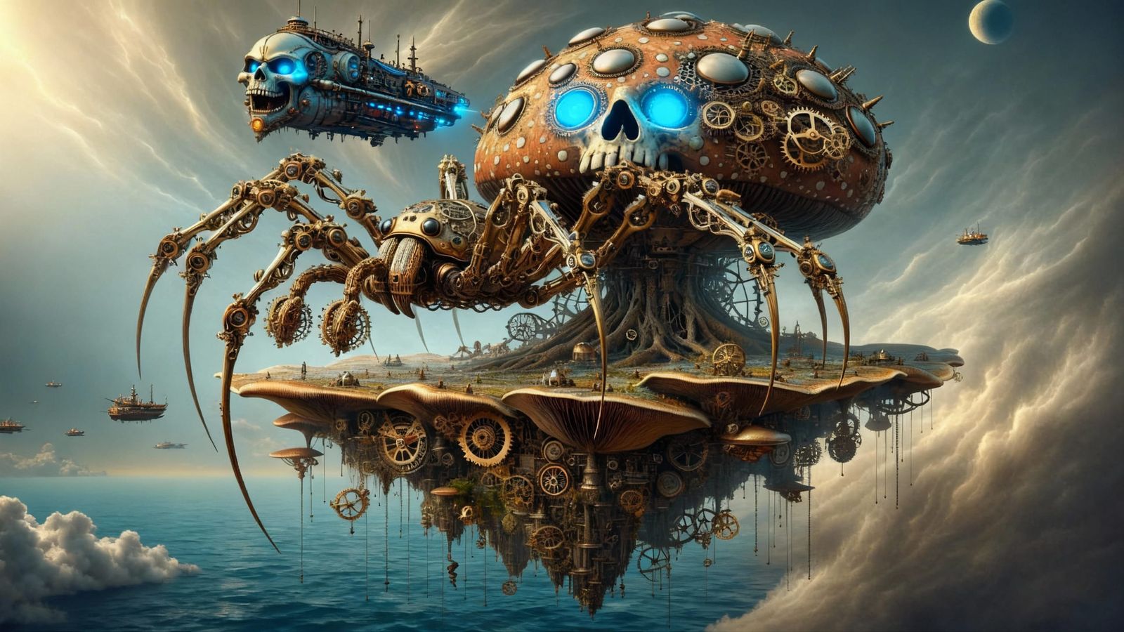 Space Ships and Spiders in Cosmic Battle