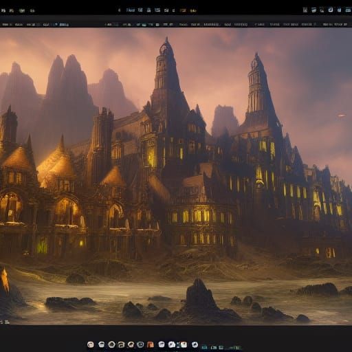 Fantastical Cannon Arms in Detailed Matte Painting
