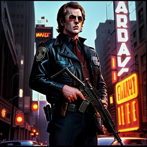 Intense Portrait of a Hard-Boiled Detective