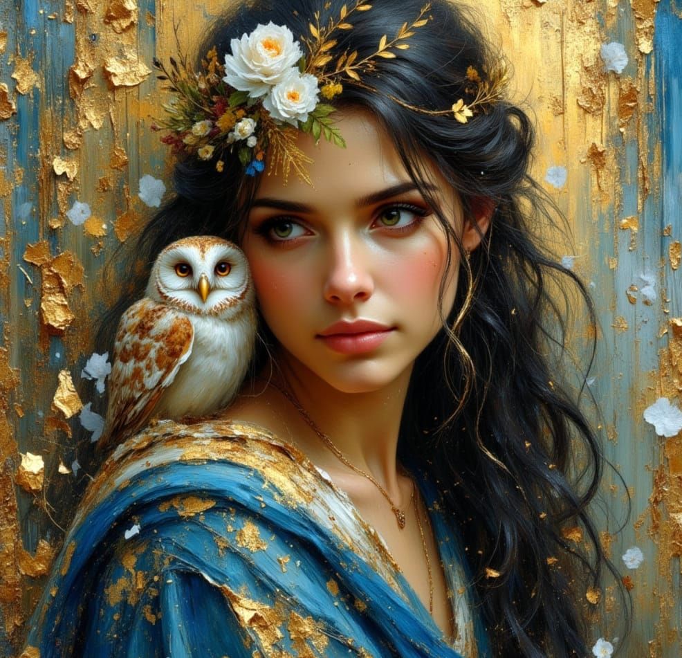 Athena in Dreamy Romantic Impasto Style