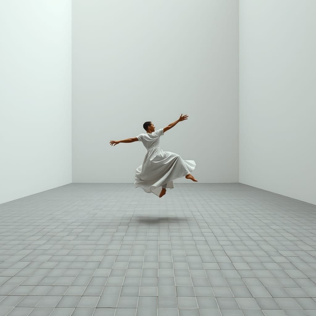 Surreal Sculpture of a Dancer in a Mind-Bending Optical Illu...