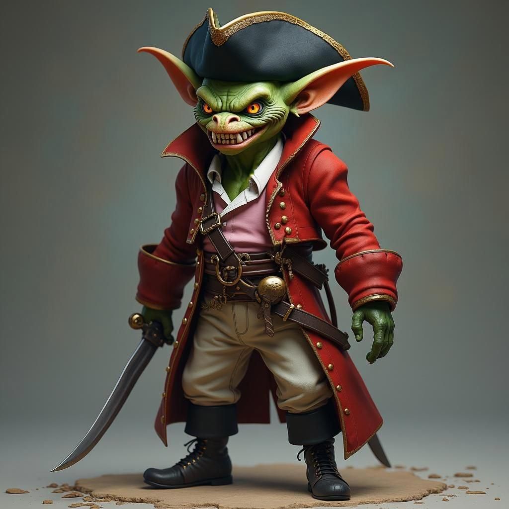 Goblin Pirate Concept Art in 8K Resolution