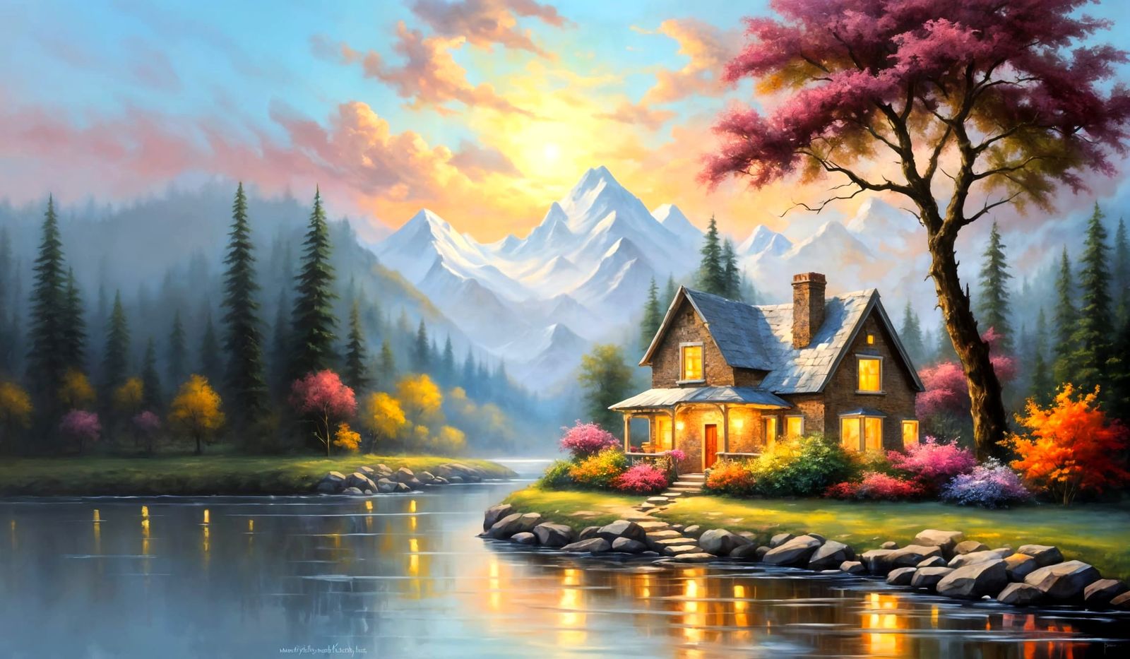 Lost Concepts Contemplative Art in Acrylic Impasto Style