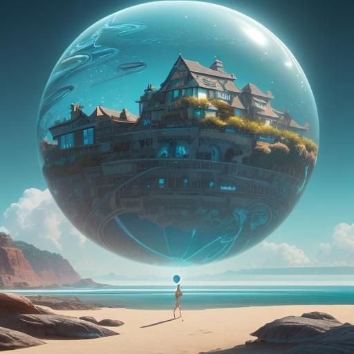 Tsunami Viewed Through Magical Eye, Digital Matte Painting