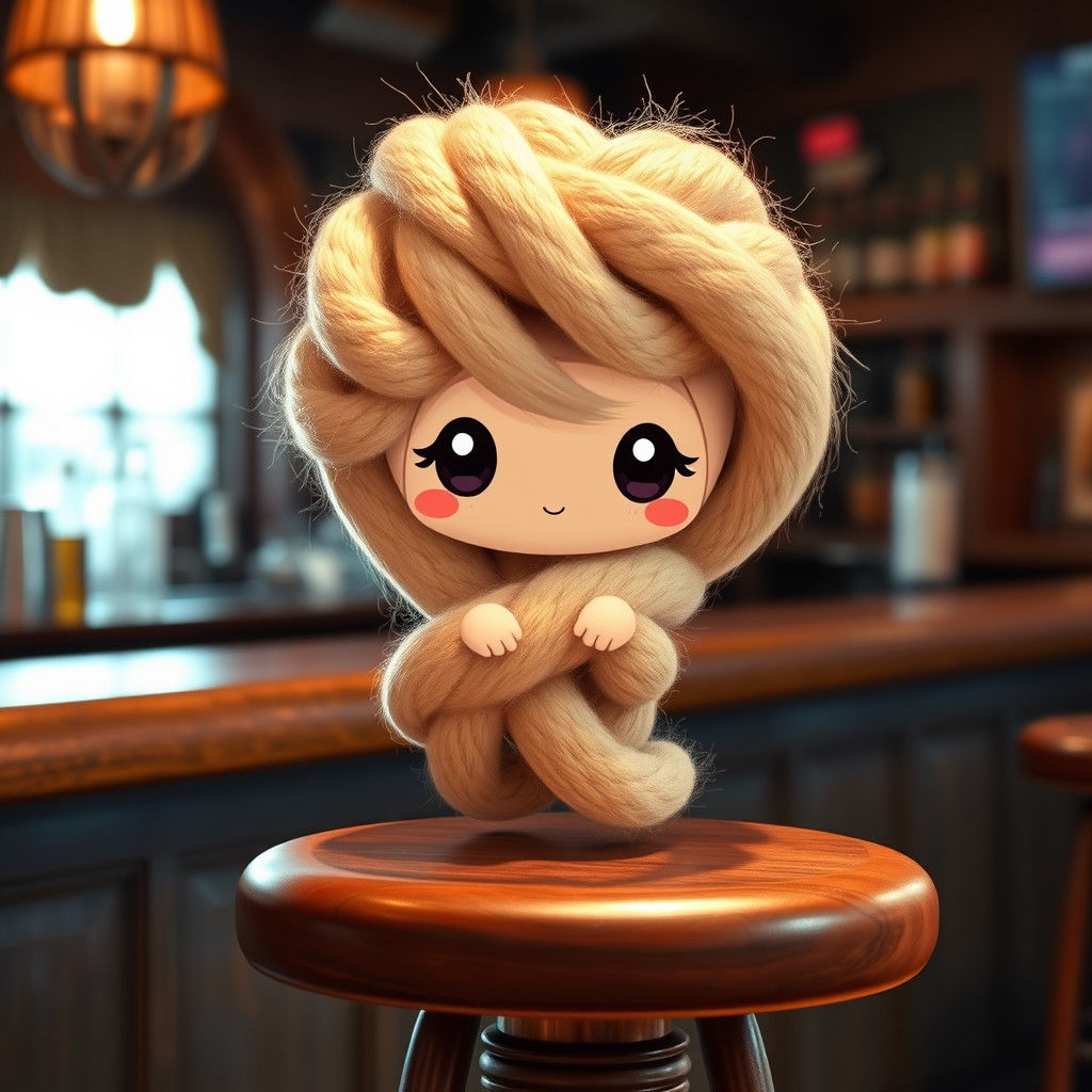 Cute Chibi Frayed Knot at the Bar