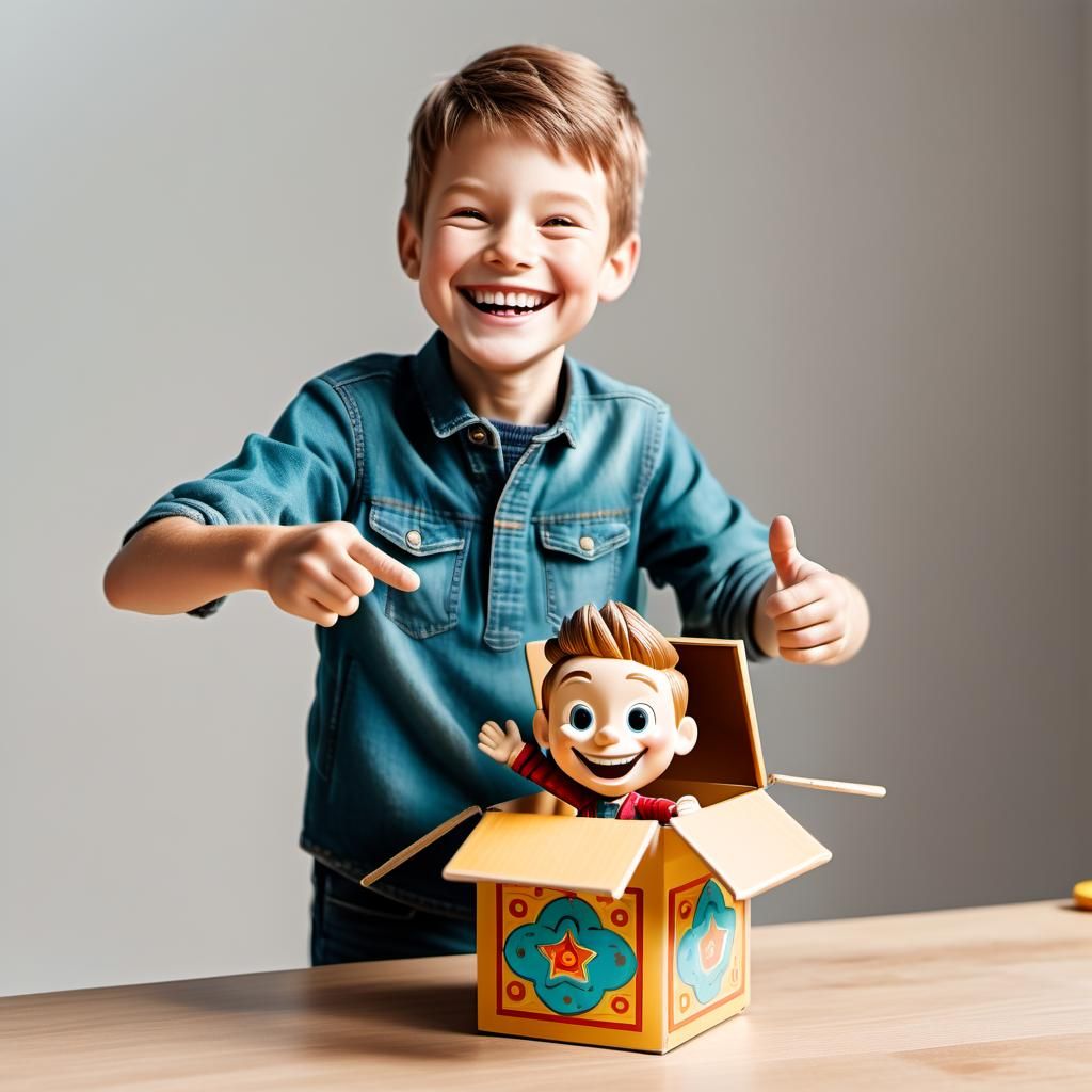 Surprise Jack-in-the-Box Reveals Smiling Figure