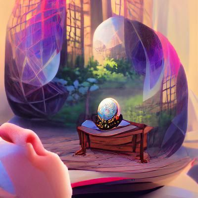 Pondering Orb in Storybook Illustration Style