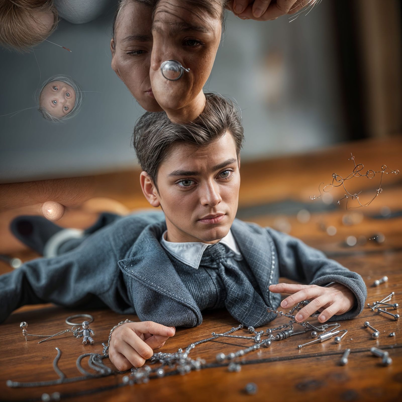 A Haunting Realistic Voodoo Doll Portrait