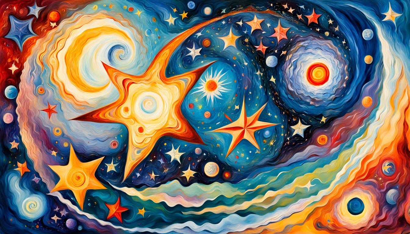 stars, vortexes, swirls, nursery of stars, birth of stars, plasma flows, magnetosphere, astrosphere,  closeup stars; imp...